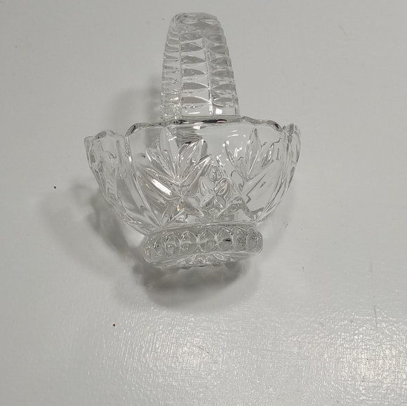 Vintage Glass Decorative Mini Basket 4" x 4" - Picture 2 of 7